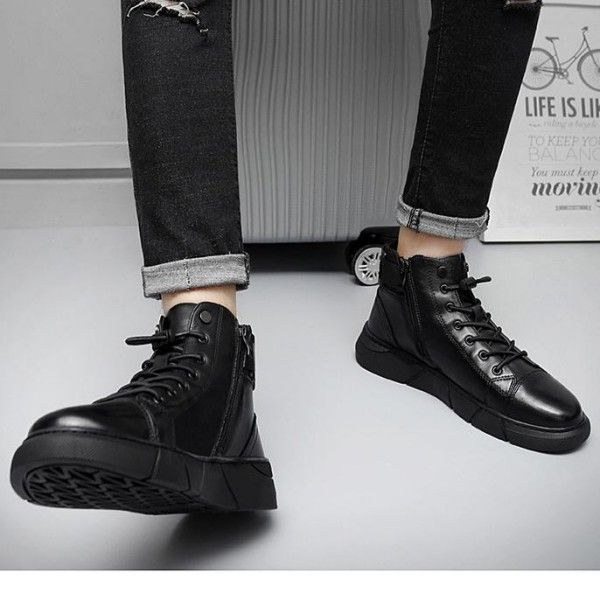 Men's Outdoor Casual Shopping Martens High Top Casual Leather Boots Ankle & Bootie