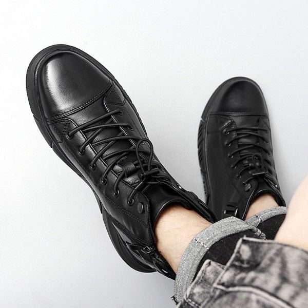 Men's Outdoor Casual Shopping Martens High Top Casual Leather Boots Ankle & Bootie
