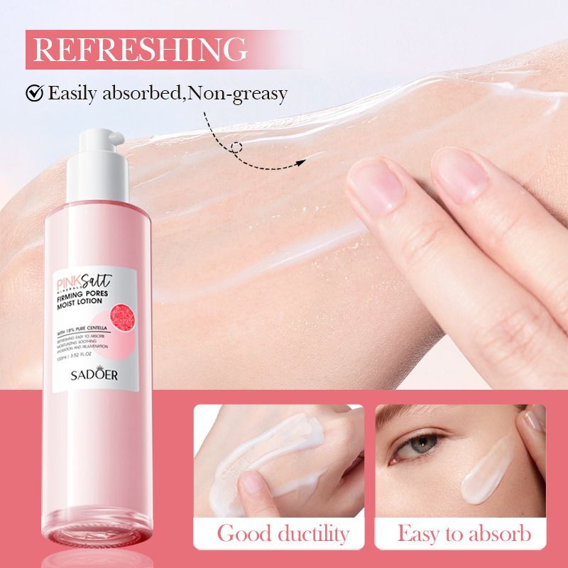Himalayan Pink Salt Pore Tightening Moisturizing Lotion Skin Water Lotion