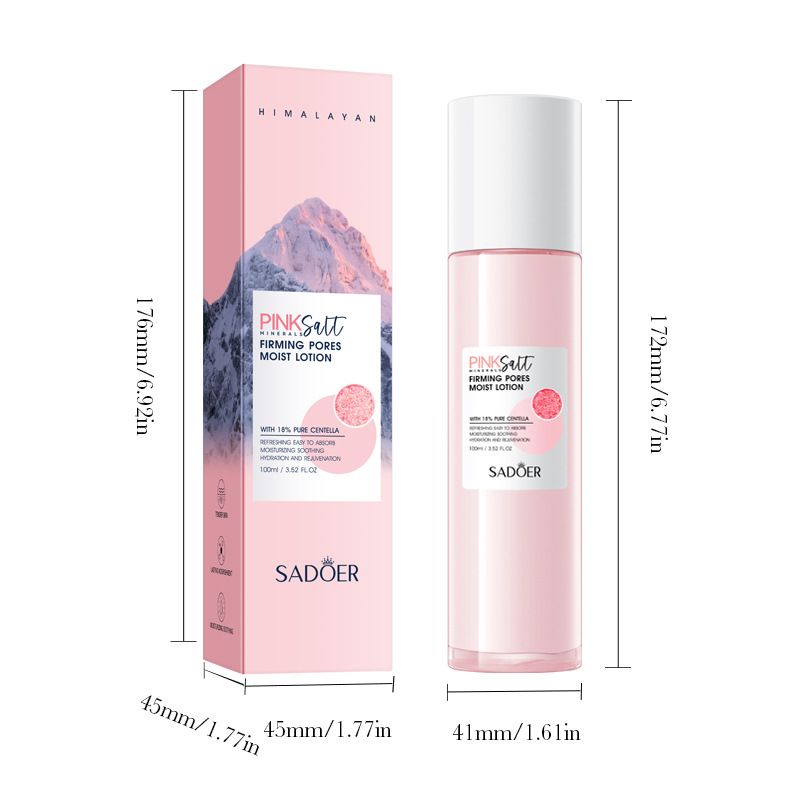 Himalayan Pink Salt Pore Tightening Moisturizing Lotion Skin Water Lotion