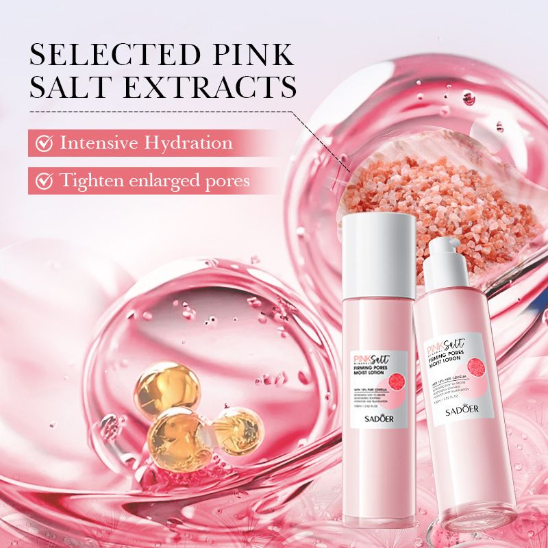 Himalayan Pink Salt Pore Tightening Moisturizing Lotion Skin Water Lotion