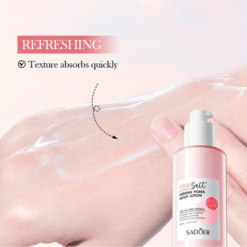 Himalayan Pink Salt Pore Tightening Moisturizing Lotion Skin Water Lotion
