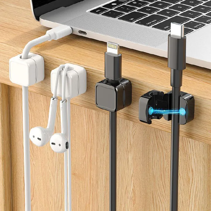Magnetic cable manager, home network cable strip plug and wiring, arrangement, buckle data cable, charging cable storage, fixed cable manager