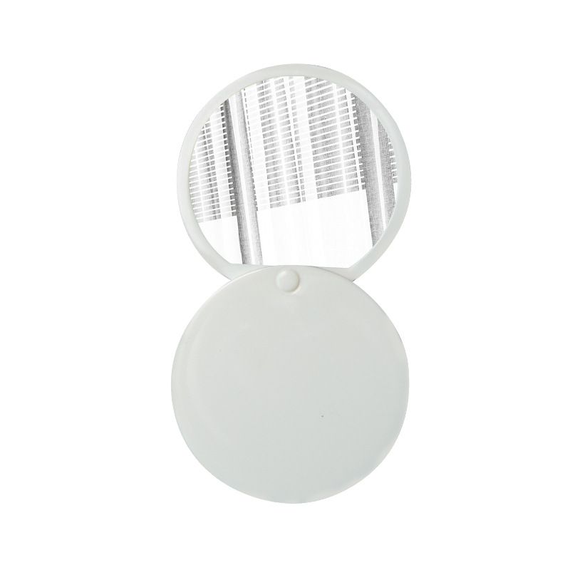 Round makeup mirror, slide cover, folding mirror, desktop mirror, touch-up mirror, plastic beauty mirror, small round mirror, portable