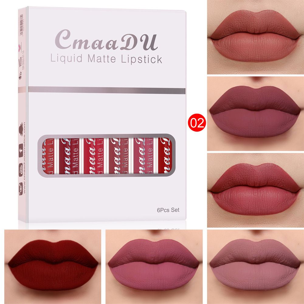 6PCS/Set Lipsticks Matte Lip Gloss Sets Makeup Lasting Velvet Liquid Lipstick Set Cosmetic view 3