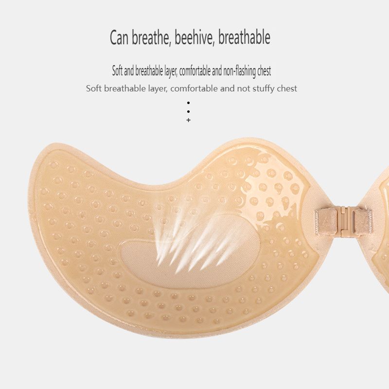 Women's Bra, Women's Strapless Bra, One Piece Detachable Traceless Gathering Ultra-thin Breathable Strapless Invisible Bra Mango Chest Patch