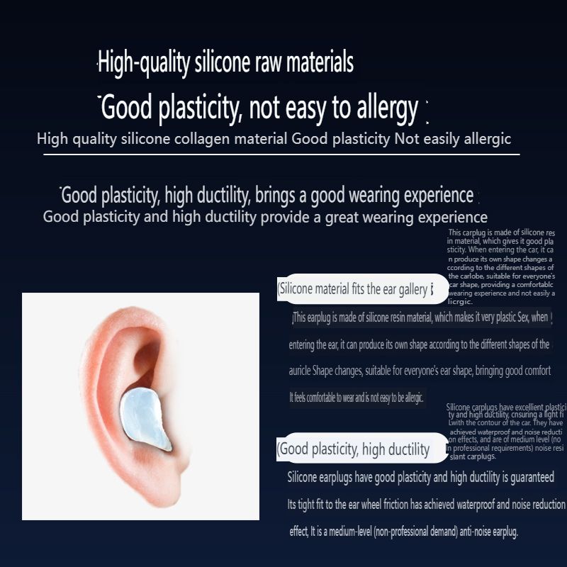 New Transparent Silicone Earplugs for Noise Reduction In Dormitory Sleep Silence Special Soundproofing And Noise Reduction Earplugs For Home Use