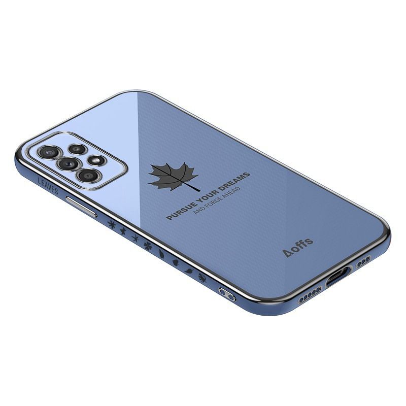 Phone Case For Samsung Galaxy S10 A32 A52 A72 A21s A20s A10s A11 A12 A13 A23 A30 A31 A50 A70 A71 A51 A22 A03 A03s A03CORE A33 A53 A73 Electroplating Maple Leaf