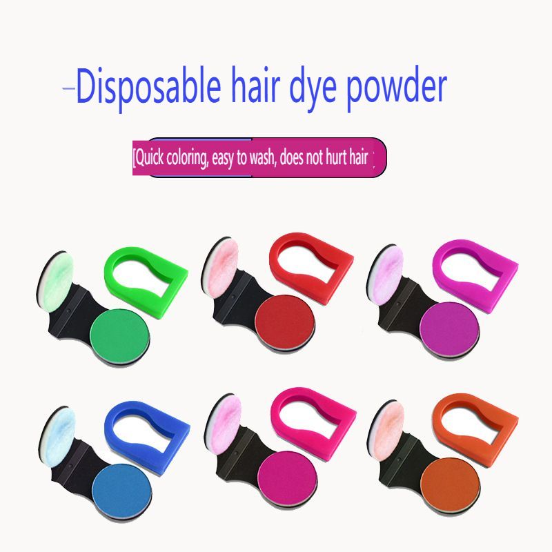 3PCS Disposable hair dye powder, temporary hair dye cream, fluorescent hair powder, stage show, check-in, photo shooting, hair powder, easy to wash