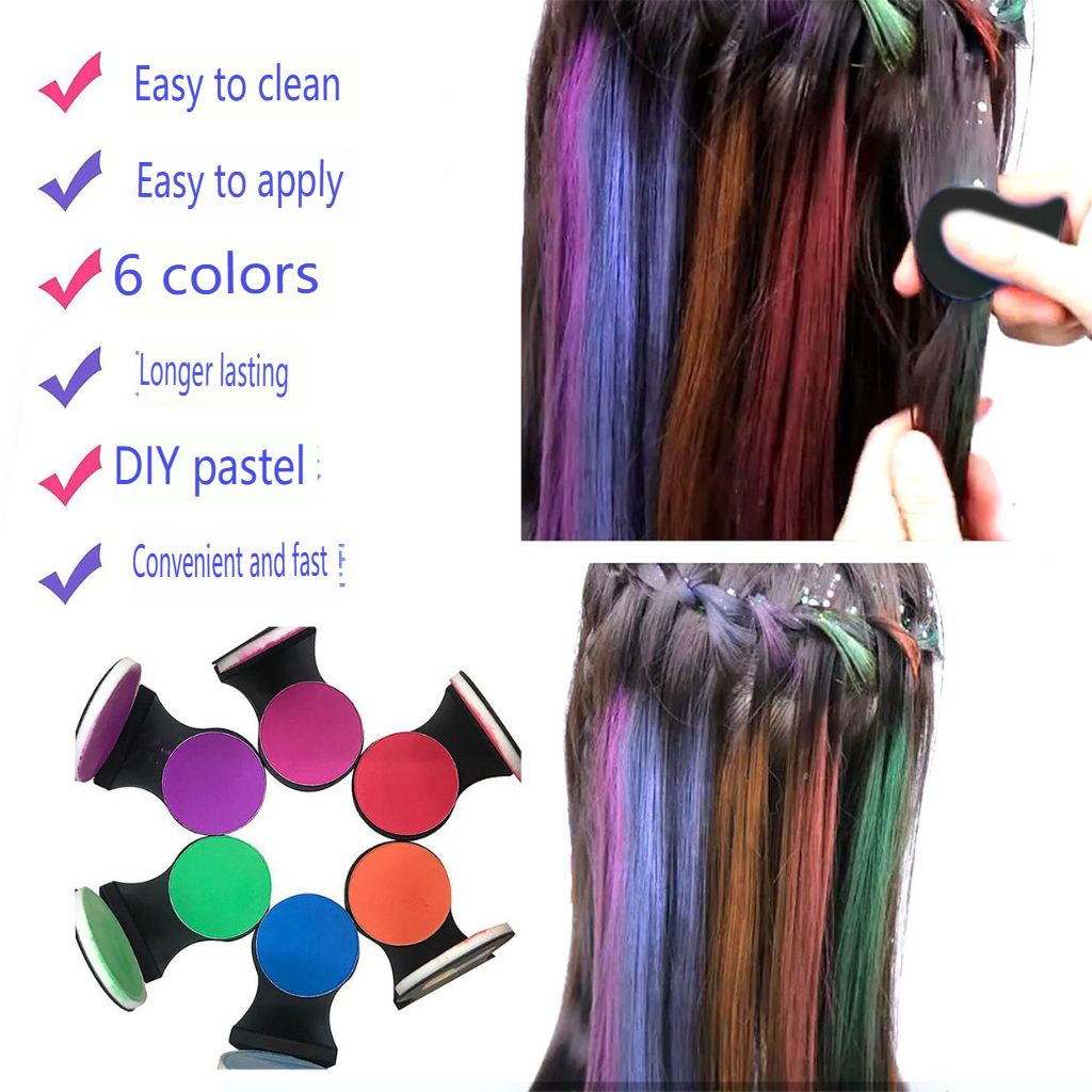 3PCS Disposable hair dye powder, temporary hair dye cream, fluorescent hair powder, stage show, check-in, photo shooting, hair powder, easy to wash