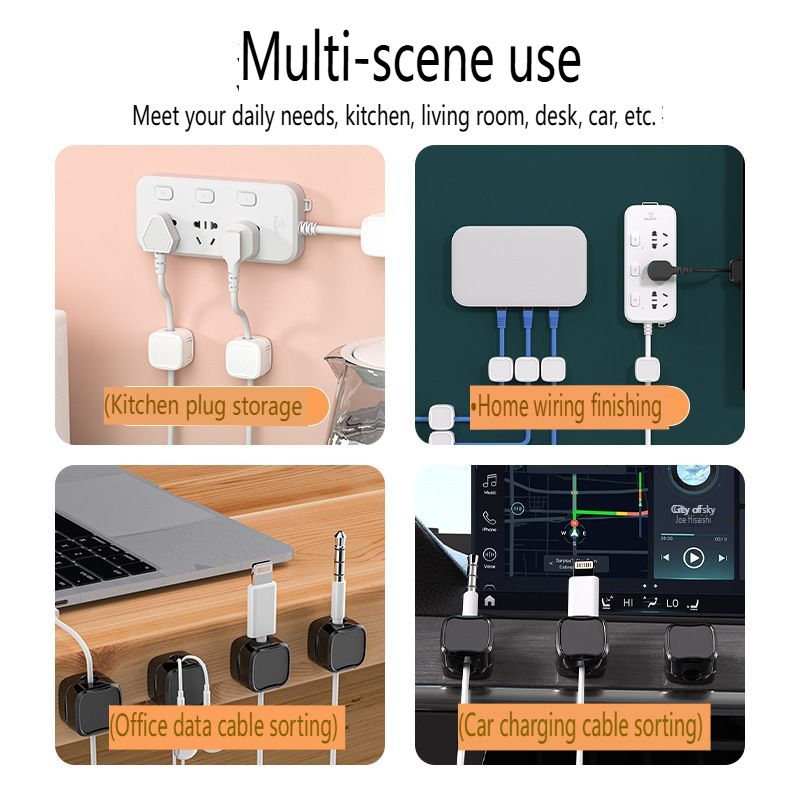 Magnetic cable manager, home network cable strip plug and wiring, arrangement, buckle data cable, charging cable storage, fixed cable manager