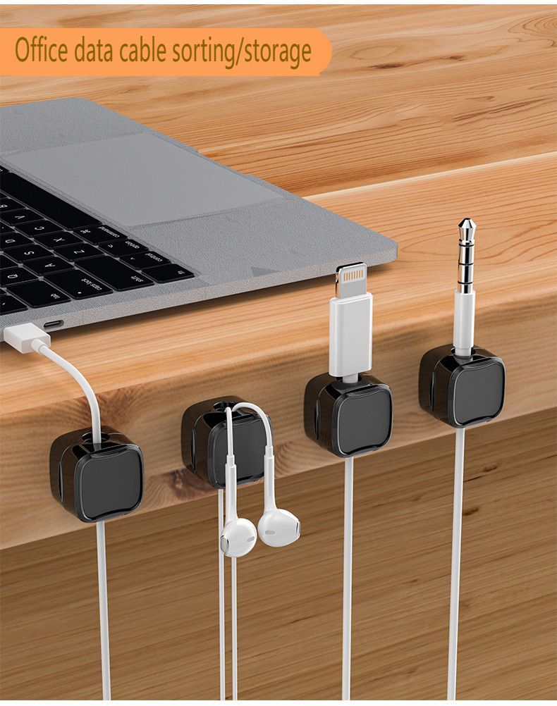 Magnetic cable manager, home network cable strip plug and wiring, arrangement, buckle data cable, charging cable storage, fixed cable manager