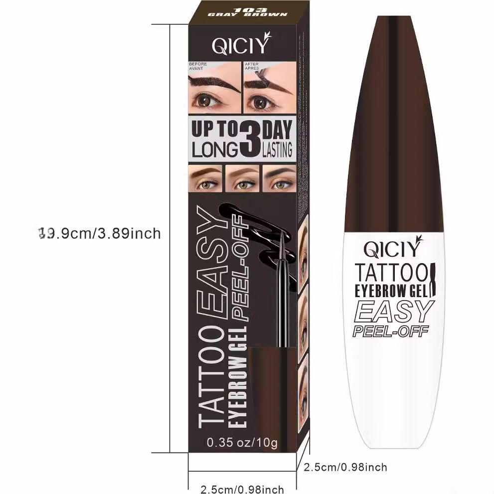 Tear-off and dye eyebrow balm, semi-permanent eyebrow pencil, waterproof and sweat-proof, natural long-lasting tear-off brow balm