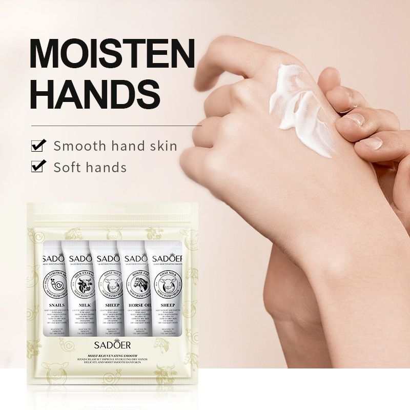 5 PCS/Set Fruit Moisturizing Hand Cream Nourish Hand Care Hand Lotion Moisturize Stratum Corneum  Hands Hydration Moisturizing Skin Care Creams for Dry Cracked Hands