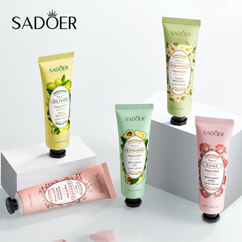 5 PCS/Set Fruit Moisturizing Hand Cream Nourish Hand Care Hand Lotion Moisturize Stratum Corneum  Hands Hydration Moisturizing Skin Care Creams for Dry Cracked Hands
