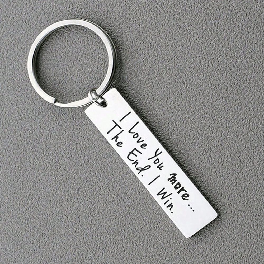 Apple May You Be Stainless Steel Engraved Keychain, Thanksgiving Inspirational Teacher's Day Gift Keychain Pendant