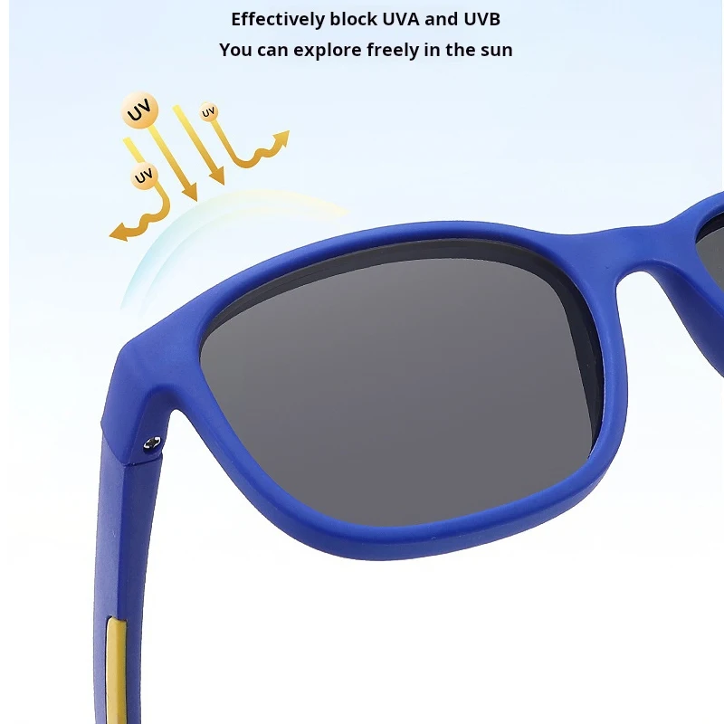 Fashion Square Polarized Kids Sunglasses Ultralight Eco-friendly Materials Sun Glasses Boys Girls Outdoor Sports Shades