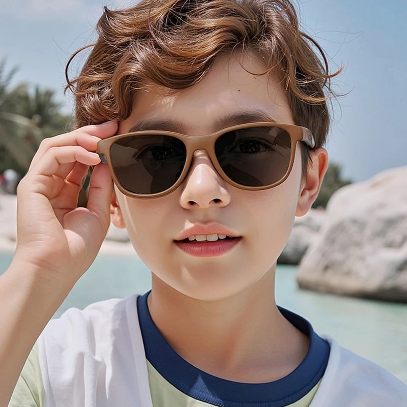 Fashion Square Polarized Kids Sunglasses Ultralight Eco-friendly Materials Sun Glasses Boys Girls Outdoor Sports Shades