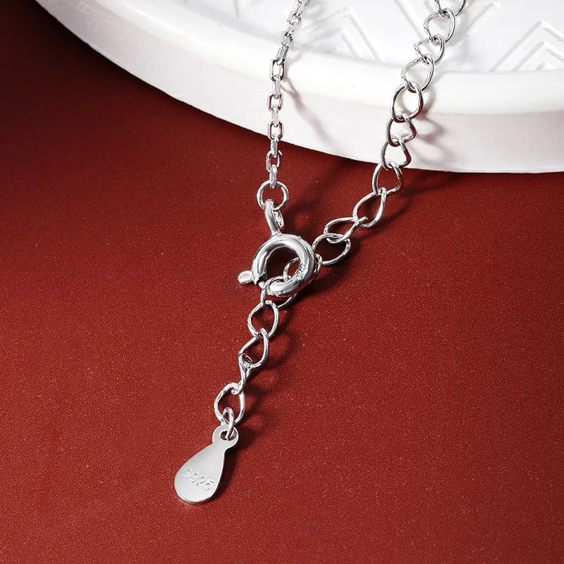 100% 925 Sterling Silver 1.7 Carat Moissanite Diamond Pendant Necklace For Women Luxury Wedding Party Fine Jewelry Gifts