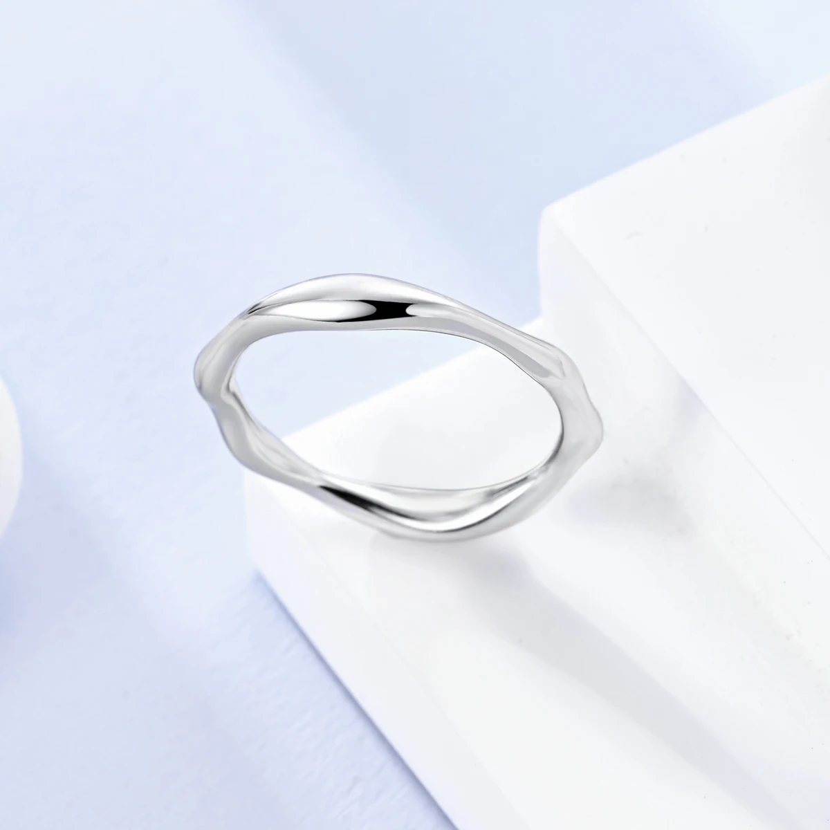 Silver Ring For Woman Size Minimalist Fine Ring Fit Lady Plain Design Wedding Jewelry