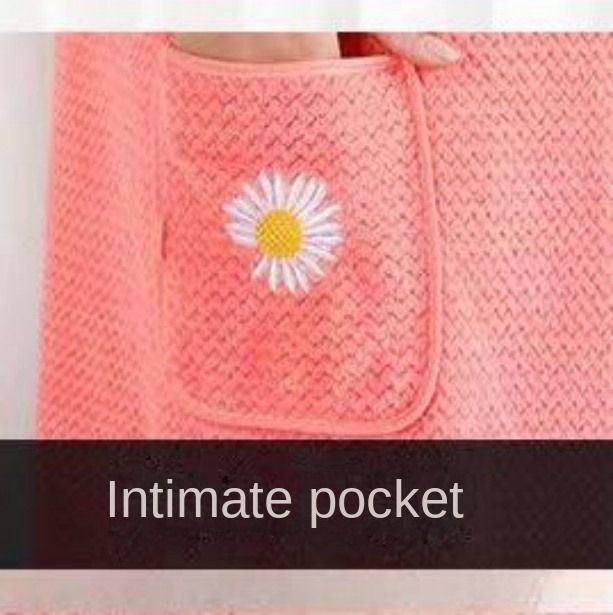 Ladies Pineapple Check Wearable Bathrobe Dress Home Textiles Bathroom Sauna Towel