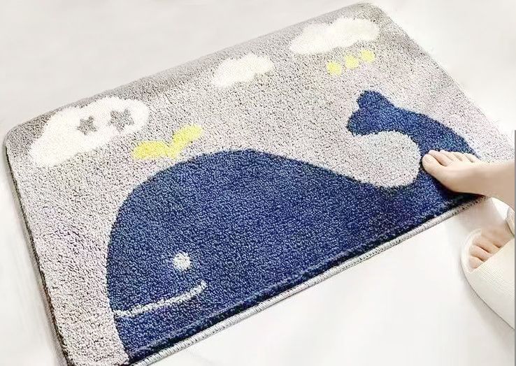 Toilet Non-Slip Bathroom Absorbent Mat Entry Door Thickened Imitation Cashmere Bedroom Carpet  Bath Rugs