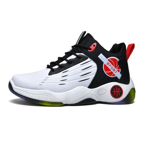 Men's Mid-Top Lace-Up Anti-Slip Wear-Resistant Sports Breathable Basketball Shoes Sneakers