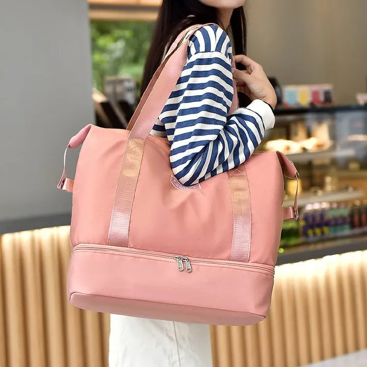 Foldable Large Capacity Travel Bag Dry And Wet Separation Outdoor Storage Yoga Fitness Bag