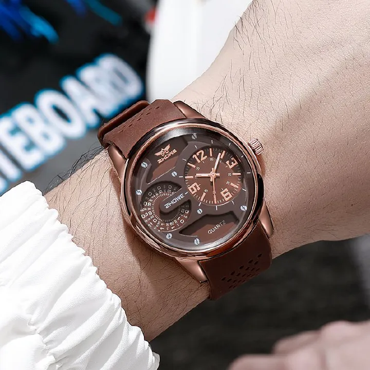 Men's Outdoor Casual Fashion Sports Quartz Watch With Silicone Strap