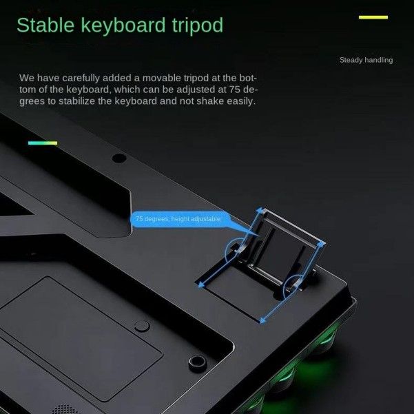 104key  Ultra Thin Silent Gaming Notebook Light Office Mechanical Feel Wired Keyboard