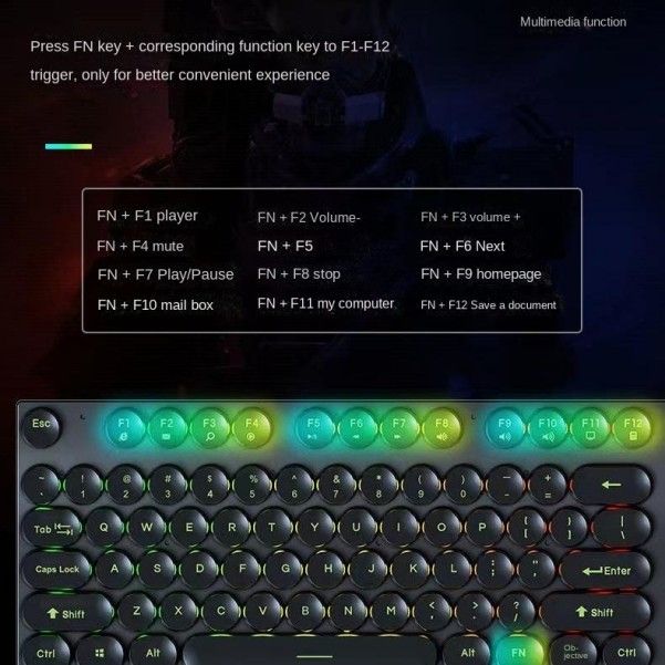 104key  Ultra Thin Silent Gaming Notebook Light Office Mechanical Feel Wired Keyboard