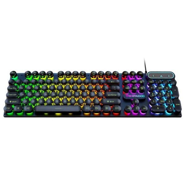 104key  Ultra Thin Silent Gaming Notebook Light Office Mechanical Feel Wired Keyboard