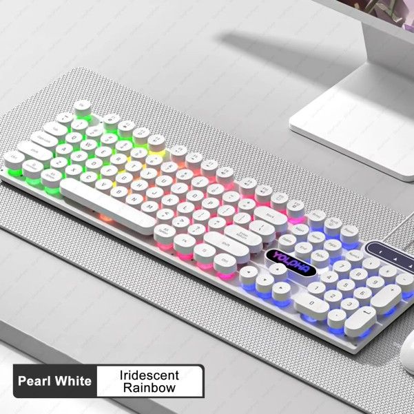 104key  Ultra Thin Silent Gaming Notebook Light Office Mechanical Feel Wired Keyboard
