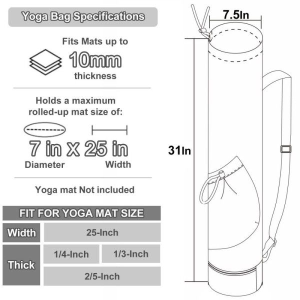 Yoga Mat Portable Backpack Multi-Functional Sports And Fitness Yoga Mat Bag