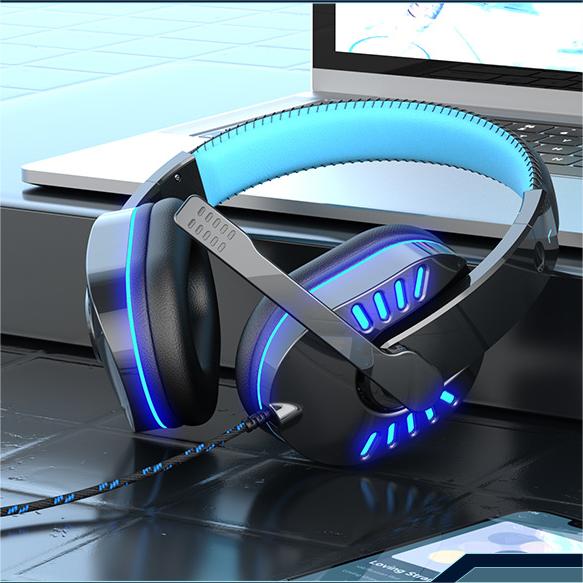 Wired Desktop Computer Ps5 Earphones, Illuminated Gaming Headset, E-Sports Headset, Chicken Eating Earphone  Wired Earphones