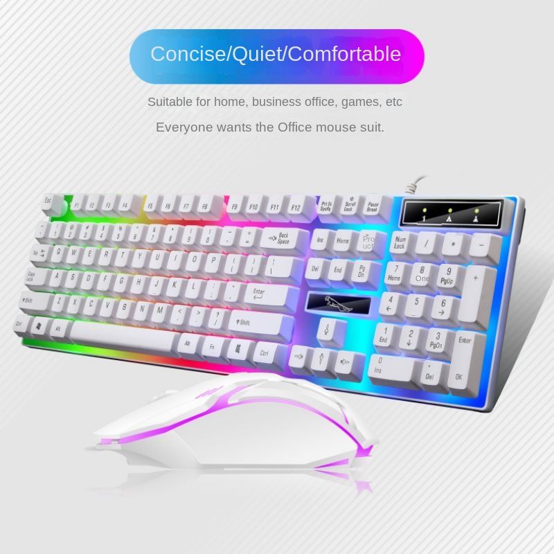 Chasing Leopard G21B wired keyboard and mouse set USB illuminated mechanical keyboard and mouse