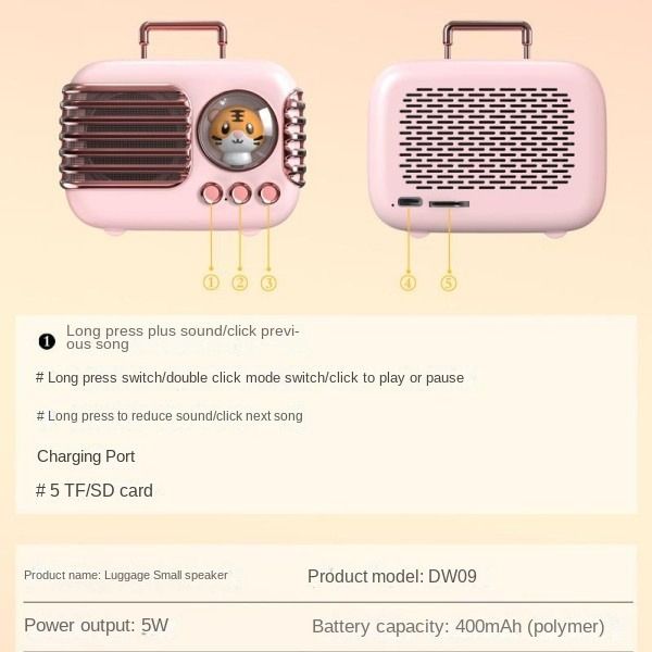 Home Creative Wireless Bluetooth Speaker Portable Outdoor Mini Card Speaker Bluetooth Speakers