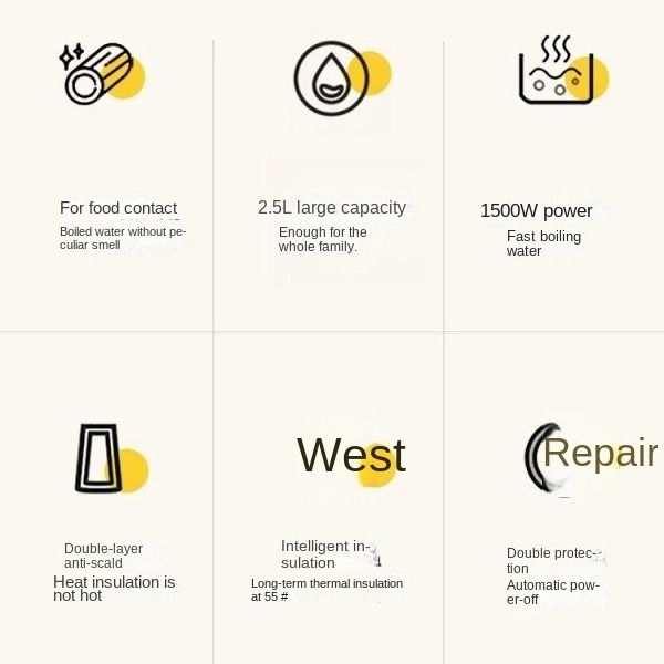 Household Electric Kettle Large Capacity Automatic Power Off Kettle Heat Preservation Electric Kettles