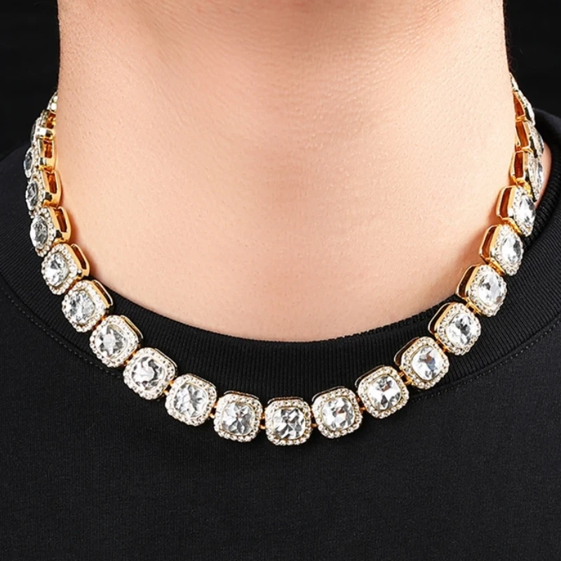 12MM Tennis Chain Necklace Bracelet For Men Women Neck Hip Hop Jewelry Accessories