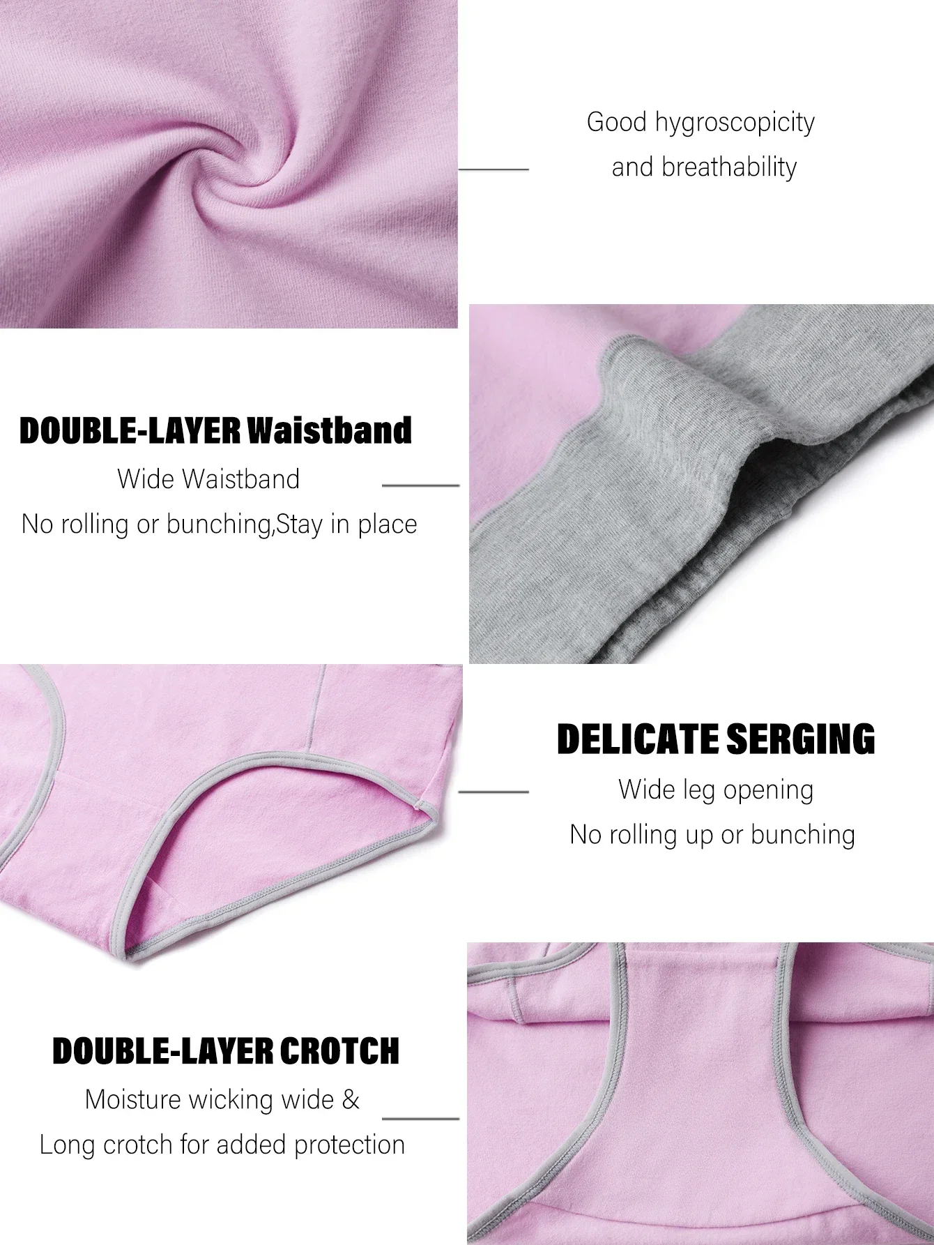 4pcWomen Soft Cotton Panties Abdominal Surgery Recovery Briefs Ladies High Cut Full Coverage Underpants Plus Size Underwear