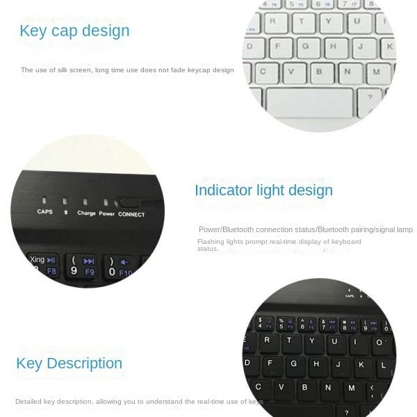 Wireless Bluetooth Keyboard For Laptop, Tablet, Phone, IPad – Rechargeable Keyboard For Android, IOS, And Windows