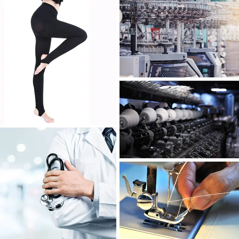 Slimming Compression Pantyhose 15-20mmHg Opaque Firm Support Medical Graduated Compression Stockings for Edema Support