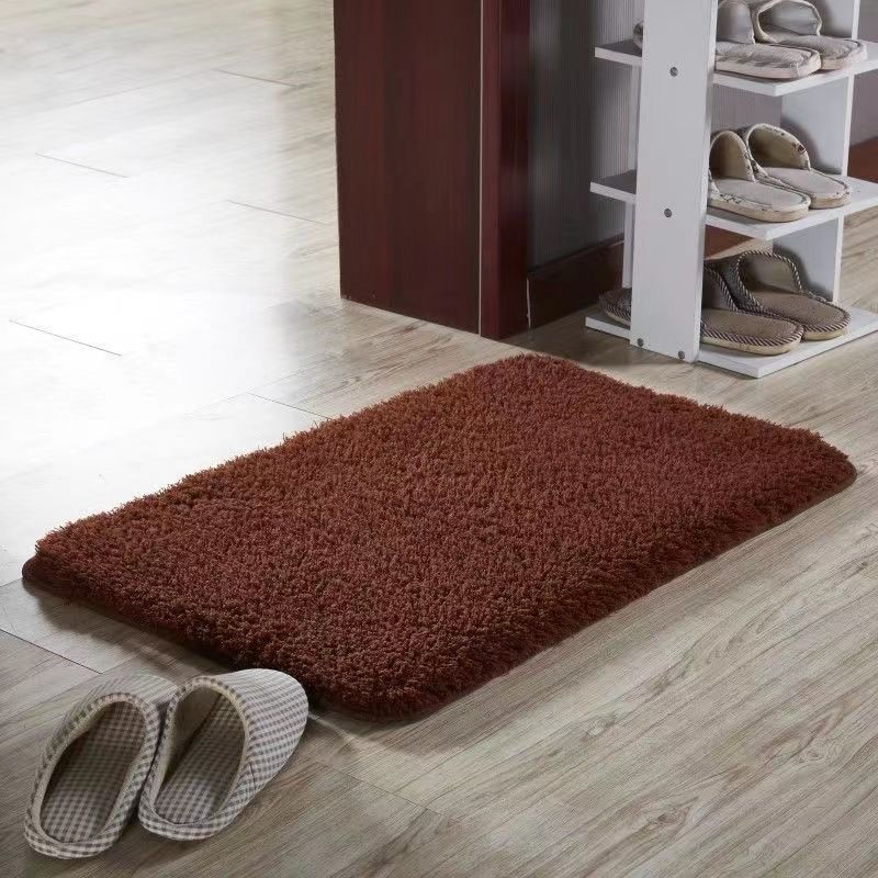 Bathroom Extra Thick Pile Fiber Carpet Mat Chenille Toilet Suction Entrance Door Mat