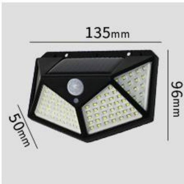 Solar Outdoor Garden Lights Human Body Sensing Four Side Household Lighting Wall Lights Porch & Patio Lights