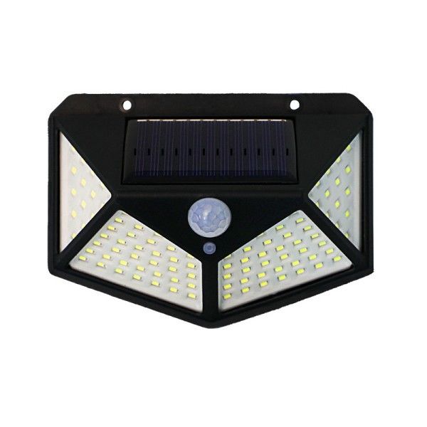 Solar Outdoor Garden Lights Human Body Sensing Four Side Household Lighting Wall Lights Porch & Patio Lights