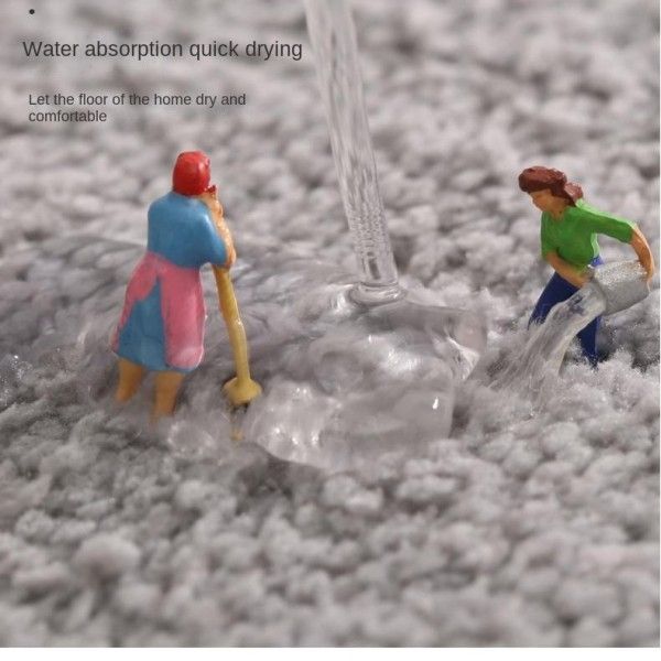 Thickened Bathroom Absorbent Mat Bathroom Door Mat Non-Slip Entry Home Carpet  Area Rugs