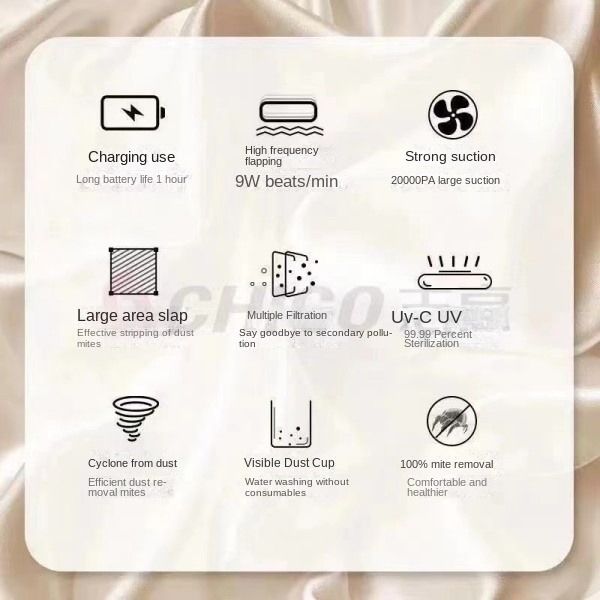 Handheld Mite Control Device Home Smart Charging Wireless Bed Mini Vacuum Cleaner Wet>Dry Vacuums