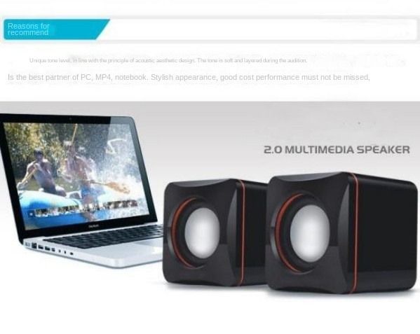 Computer Laptop Mobile Phone Universal Usb Desktop Multimedia Subwoofer Mini Speaker  Bookshelf Speakers
