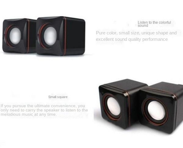 Computer Laptop Mobile Phone Universal Usb Desktop Multimedia Subwoofer Mini Speaker  Bookshelf Speakers