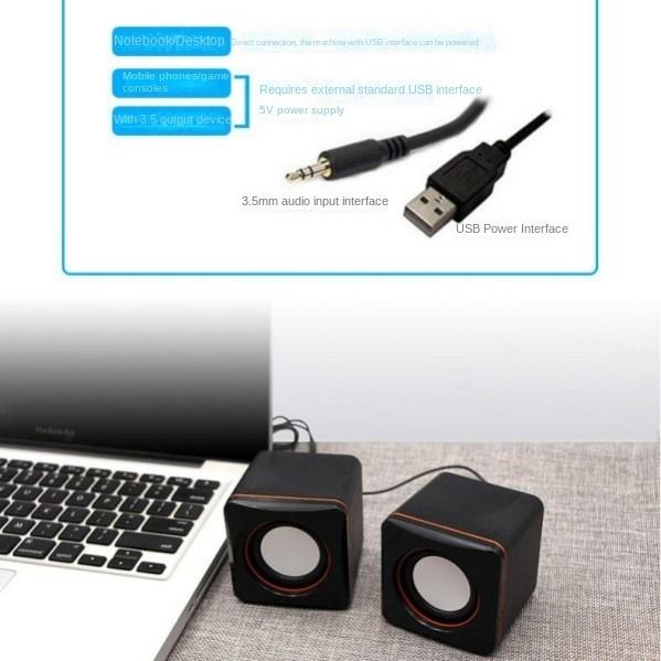Computer Laptop Mobile Phone Universal Usb Desktop Multimedia Subwoofer Mini Speaker  Bookshelf Speakers
